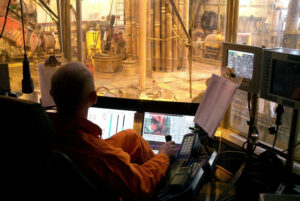 Driller's,Console,And,View,Of,Drill,Floor.,Offshore,Oil,Rig